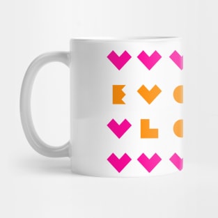 Evolve Love Pink Hearts Mug